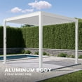 thumbnail image 6 of Mirador 10' x 13' 111S Outdoor Pergola Gazebo,Full Aluminum Frame w/ Adjustable Roof, White, 6 of 12