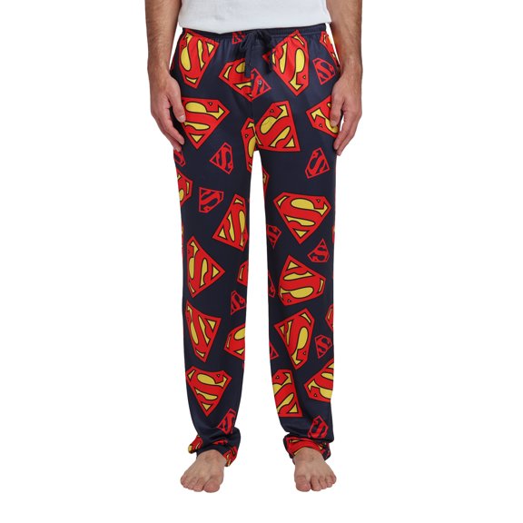 Superman S-Shield All-Over Print Men's Sleep Pajama Pants-Small