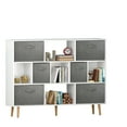 thumbnail image 3 of QXDRAGON 4-Tire Storage Shelf Organizer Bookcase Square Cubby Cabinet Bedroom, 3 of 7