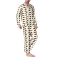 thumbnail image 2 of Lsque Colorful Armadillos Pattern Long Sleeve Pajama Set for Men - Soft 2-Piece Sleepwear and Loungewear Set with Pockets, Comfy Nightwear-X-Large, 2 of 7