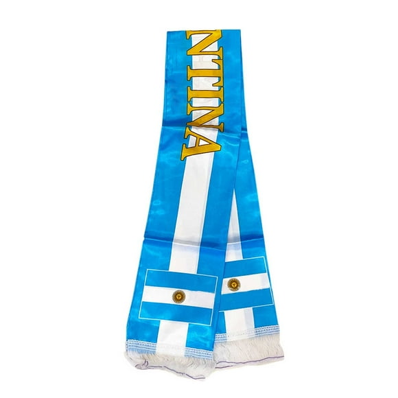 European Cup Fans Scarf Satin Polyester Silk Printed Scarf Wool Scarf Hat Set