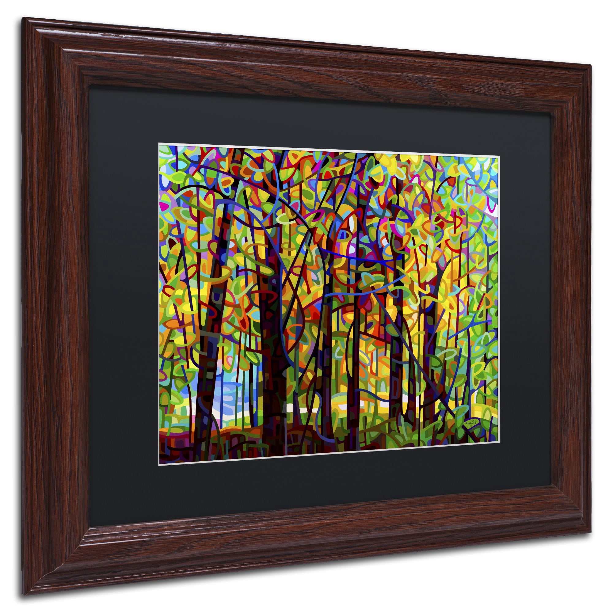 Mandy Budan 'Standing Room Only' Black Matted Framed Art