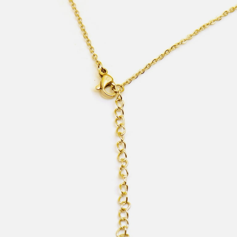 HUAN XUN Sophia Name Heart Necklace 18k Gold Plated Nameplate