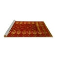 thumbnail image 2 of Ahgly Company Machine Washable Indoor Square Abstract Yellow Modern Area Rugs, 4' Square, 2 of 4