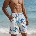 thumbnail image 6 of Atogsazn Mens Summer Printed Shorts Casual Wide Leg Quick Dry Swim Trunks Loose Fit Lightweight Trouser Beach Gray XXL Fashion, 6 of 7