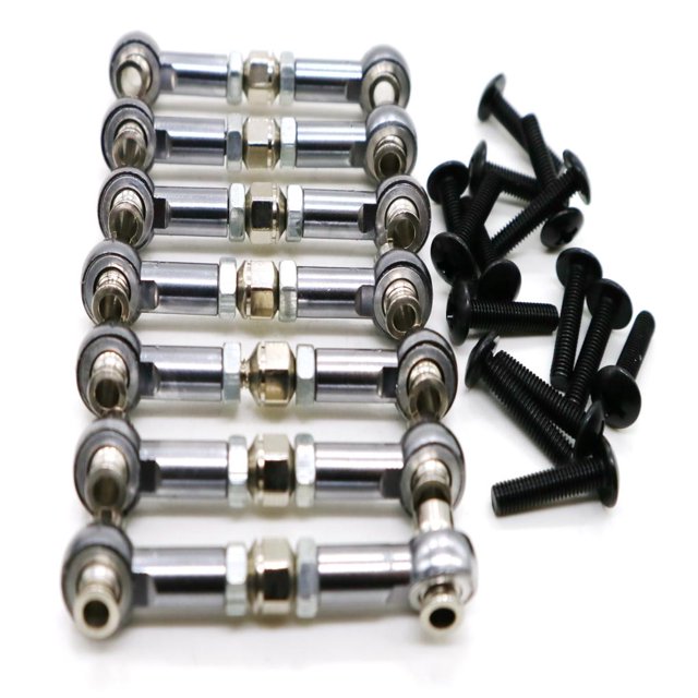 maskred Steering Link Rod Set For WR8 On-Road Vehicles Rc Steering Link Rod Set Aluminum Alloy Wheelbase RC Car Accessories Titanium