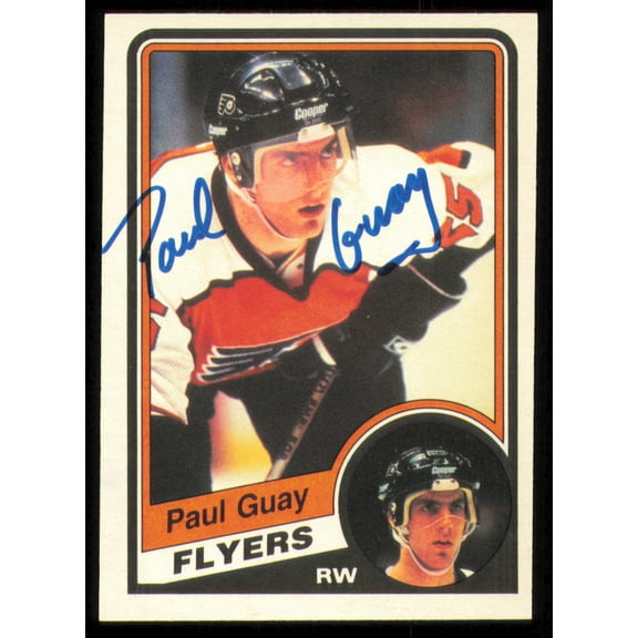 Paul Guay Autographed 1984-85 O-Pee-Chee Card #160 Philadelphia Flyers SKU #255012