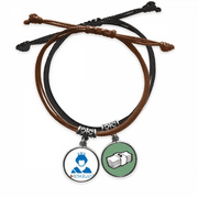 Queen Rights Represent Emotions Bracelet Rope Hand Chain Leather Money Wristband