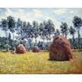 thumbnail image 2 of Monet, Claude 14x12 White Modern Wood Framed Museum Art Print Titled - Haystacks at Giverny, 2 of 4