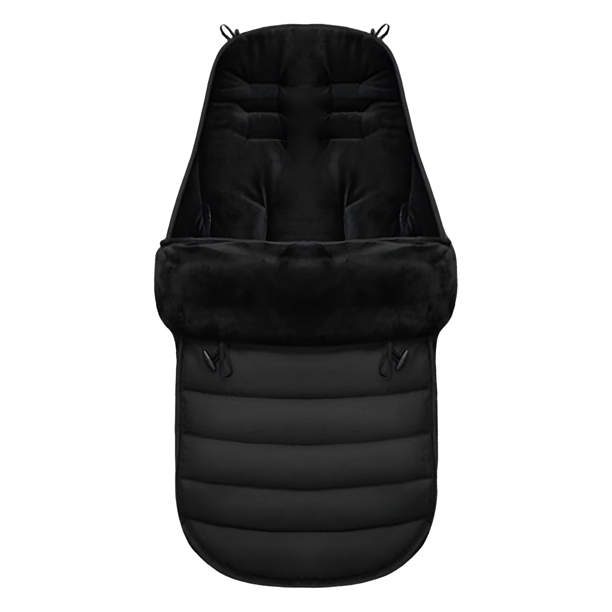 XIBUFE Universal Baby Stroller Footmuff, Windproof Water Resistant Linen Sleeping Bag, Machine Washable Warm Pad (Black)