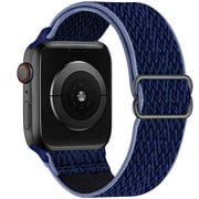OHCBOOGIE Stretchy Solo Loop Strap Compatible with Apple Watch Bands 38mm 40mm 42mm 44mm ,Adjustable Stretch Braided