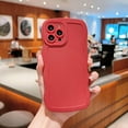 thumbnail image 3 of Case for iPhone 14 Plus Case, Wave Curly Frame Design for Women Girls, Cute Wavy Phone Case, Soft TPU SLiquid Silicone Camera Protection Phone Cover for iPhone 14 Plus, Red, 3 of 12