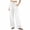 White, variant on Lmueinov Wide Leg Pants for Women 100% Cotton Flowy Palazzo Drawstring Elastic Waist Trousers with Pockets Summer Fall Beach Vacation Clothes