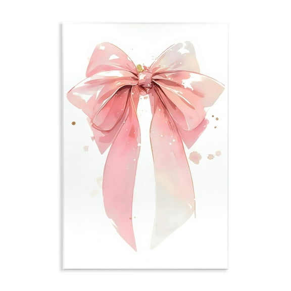 Stupell Industries Modern Elegant Pink Bow Wall Plaque Art, design by Creative Studio, 19 x 13