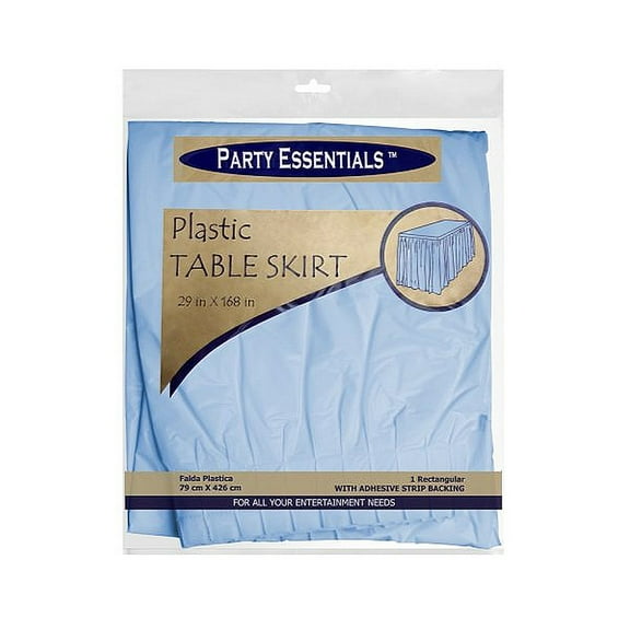 1 - Party Essentials 29″ X 14′ Table Skirts – Light Blue