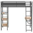 thumbnail image 3 of Coaster Lit Mezzanine Transitionnel en Acier pour Poste de Travail Simple à 3 Tablettes Campus, Noir, 3 of 8