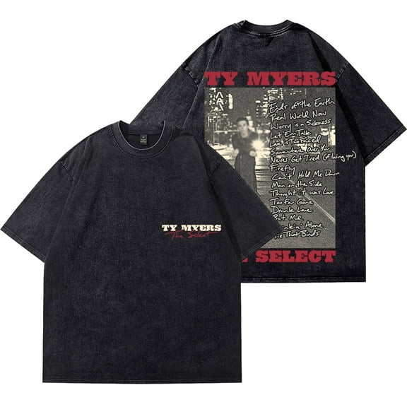 Ty Myers The Select Album Merch Vintage Wash Tee Summer Women Men Unisex Fashion Short Sleeve Cotton tee