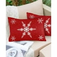 thumbnail image 6 of Red Christmas Throw Pillow Cover 16 x 24 Inch Decorative Pillow Cover Xmas Snowflake Winter Lumbar Pillowcase Seasonal Rectangle Cushion Case for Couch Sofa Bed Living Room, 6 of 7