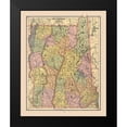 thumbnail image 2 of Cram 12x14 Black Modern Framed Museum Art Print Titled - New Hampshire, Vermont - Cram 1888, 2 of 5