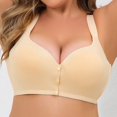 thumbnail image 2 of YWDJ Full Coverage Bras for Women Wide Straps Plus Size Push up No Underwire Comfort Straps Support Bralette Breathable Soft Bra for All Shapes Sagging Breasts Beige 40, 2 of 5