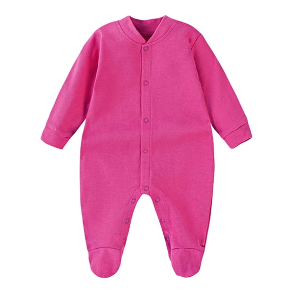 Krdevn Soft Bodysuit Front Snap Closure Pajama for Baby Boys Full Outfit with Built In Mittens and Non Socks for Comfort and Warmth,Kids Clothing,3-6 Months