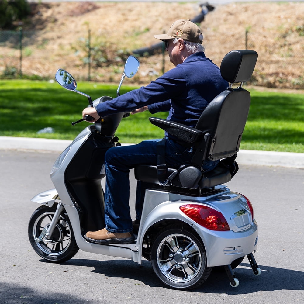 SKRT Large 3 Wheels Mobility Scooter (XW-E02), Electric Heavy Duty Wheelchair Device, 500 LBS Capacity for Seniors & Adults, Speed Adjust, Seat Extension