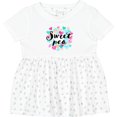 thumbnail image 3 of Inktastic Sweet Pea Hearts Girls Baby Dress, 3 of 5