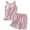 Pink, variant on Tanghaowl Short Sets for Women, Women's Shorts Suit Pajamas Two Piece Loungewear Casual Tank Top Sleepwear PJ Set With Built In Bra Pink XL