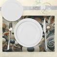 thumbnail image 3 of Ambesonne Abstract Place Mats Set of 4, Surreal Swirling Posh Art, Standard Size, Dark Slate Blue and Tan, 3 of 5