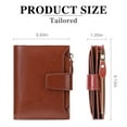 thumbnail image 6 of (2 pack) FALAN MULE Small Wallet for Women Genuine Leather Bifold Purse RFID Blocking Card Holder, 6 of 9