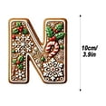thumbnail image 3 of 26 Letters Gingerbread Christmas Tree Ornaments,Gingerbread Alphabet Ornaments for Christmas Tree Candy Initial Letter Pendant with Berries Pattern,Christmas Decoration Xmas Tree Hanging DecorN, 3 of 5