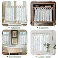thumbnail image 3 of Cortinas de cocina Jinchan de lino con estampado floral de 90 x 60 cm, 2 paneles, 3 of 9