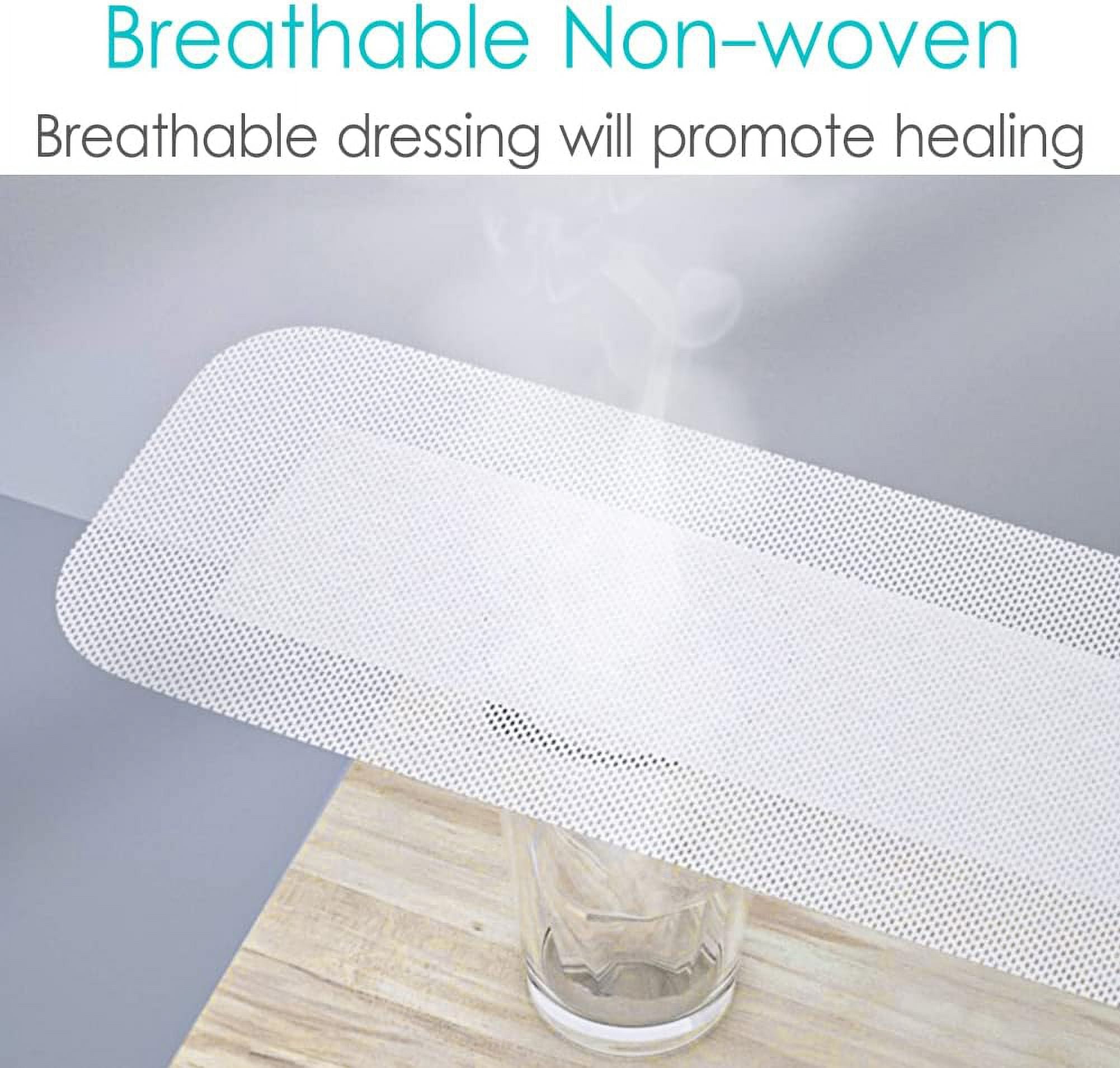 Adhesive Island Wound Dressings Knee Replacement Surgery Breathable Bordered Gauze Large Bandage Patches with Non-Stick Pad for Hip Surgery Abdominal Back Incision 4"x10" (Pack of 10) 4x10 Inch
