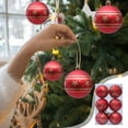 thumbnail image 2 of Christmas Ball Ornaments Set of 6, Shatterproof Multicolor Hanging Decorations with Multiple Styles for Tree, Holiday Party, Wedding, and Home Décor, 2 of 5