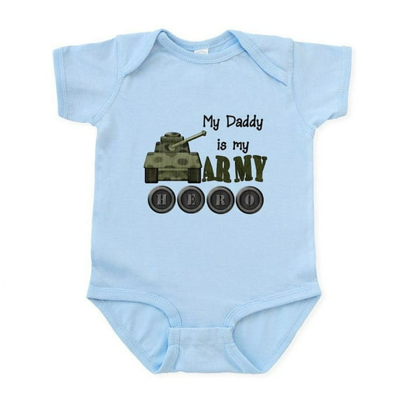CafePress - My Daddy Is Army Hero Infant Bodysuit - Baby Light Bodysuit, Size Newborn - 24 Months
