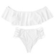 thumbnail image 4 of Swimsuit for Women Bikini Sets Two Piece High Cut Bathing Suits Crop Tops with Shorts Swimwear Beachwear, 4 of 6