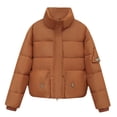 thumbnail image 2 of Chaqueta de algodón corta y pequeña con cuello alto suelto, chaqueta de algodón para mujer, 2 of 6