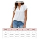 thumbnail image 3 of Camiseta Tops Camisa de Mujer Sexy con Cuello en V Top de Verano Blusas Elegantes de Color Sólido Mangas con Volantes Sueltas Transpirables ANGGREK Otros, 3 of 6