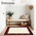 thumbnail image 3 of ODIKA 5'x7' Machine Washable Non-Slip Area Rug, Joyful Yuletide Checkered Seasonal High Traffic Rug, Red, 627568, 3 of 7