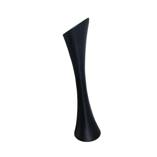 Jarrón alto con arreglo floral, adorno nórdico único, jarrón decorativo simple para negro