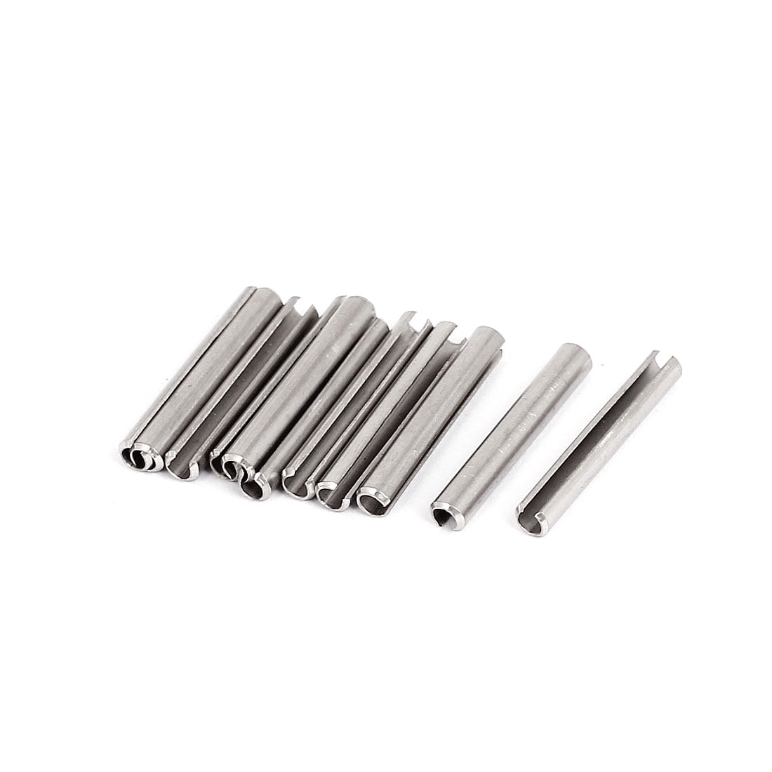 Unique Bargains M4x30mm 304 Stainless Steel Split Spring Roll Dowel Pins Fasteners 10Pcs