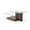 Walnut, variant on GZXS 43.7" Rectangular Coffee Table with Tempered Glass Top & Shelf, Z-Shaped Design, 3-Tier MDF Center Table for Living Room, Reception Room, Walnut