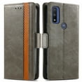 thumbnail image 3 of Case for Motorola Moto G Pure Cover Leather Wallet Folio Case Book Design Flip Magnetic Closure - Grey, 3 of 5
