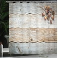thumbnail image 4 of Ambesonne Wooden Shower Curtain, Acorns and Cons Timber, 69"Wx84"L, Brown, 4 of 5