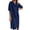 Navy, variant on TFEOQRY Women's Button Down Maxi Dress Cotton Linen Short Sleeve V Neck Casual Loose Split Hem Sundress