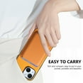 thumbnail image 2 of Magnetic 2 in 1 Detachable Wallet Compatible with iPhone 14 Case, with Card Holder Faux Leather Men Women Compatible with MagSafe Phone Cover for iPhone 14, Yellow, 2 of 11