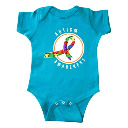 

Inktastic Autism Awareness Month with Puzzle Piece Ribbon and Circle Gift Baby Boy or Baby Girl Bodysuit