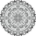 thumbnail image 1 of Printtoo Crafting Stamp Floral Mandala Pattern Wooden Round Rubber Stamps Scrap-booking-3 Inch, 1 of 1