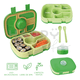 thumbnail image 2 of Lonchera Lunch box bento portátil para niños y adultos con 5 compartimentos de sellado hermético, libre de fugas y cubiertos incluidos, BPA FREE Happy Life  Lonchera Lunch box bento portátil para niños y adultos, 2 of 9