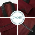 thumbnail image 3 of Tuxedos Suit for Men Slim Fit One-Button Suit with Shawl Lapel 4 Piece Suits Jacket Vest Pants Party Prom Set with Bow Tie, 3 of 5